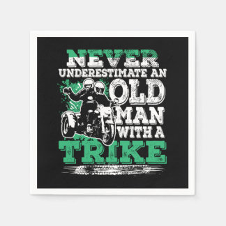 Never Underestimate Old Man With A Trike Napkin