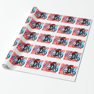 NEVER UNDERESTIMATE OLD MAN WITH MOUNTAIN BIKE ..p Wrapping Paper