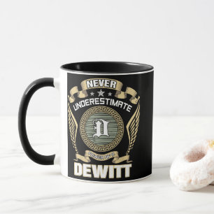 NEVER_UNDERESTIMATE_POWER_OF_A_DEWITT MUG