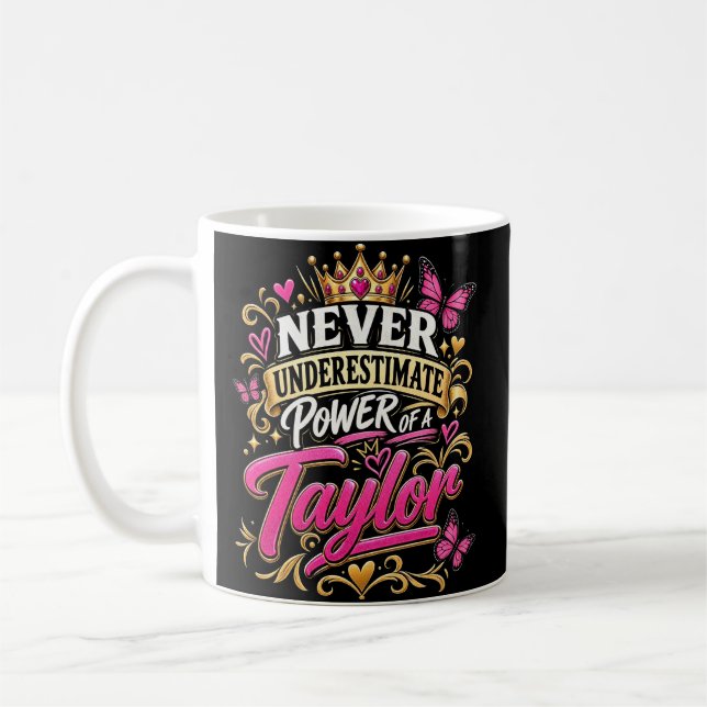 Never Underestimate Power Of A Taylor Coffee Mug (Left)