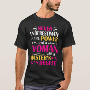 Never Underestimate Power Of A Woman With A Master T-Shirt