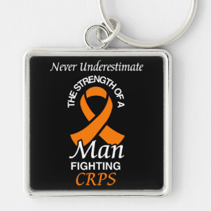 Never Underestimate/Ribbon/Man...CRPS Key Ring