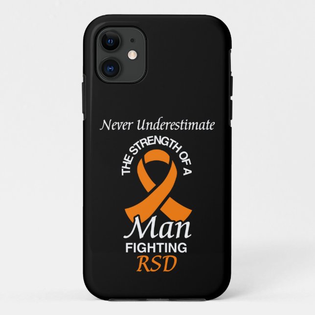Never Underestimate/Ribbon/Man...RSD Case-Mate iPhone Case (Back)