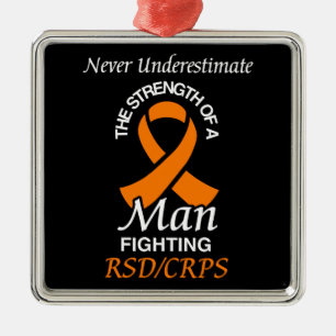 Never Underestimate/Ribbon/Man...RSD/CRPS Metal Tree Decoration