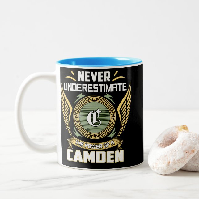 Never Underestimate The Power Of A Camden Two-Tone Coffee Mug (With Donut)