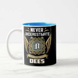 Never Underestimate The Power Of A Dees Two-Tone Coffee Mug