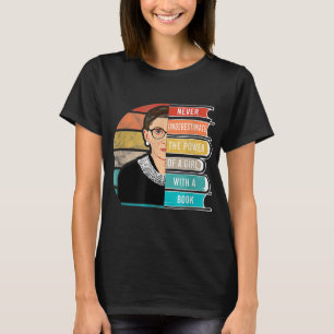 Never Underestimate The Power Of A Girl With Book T-Shirt