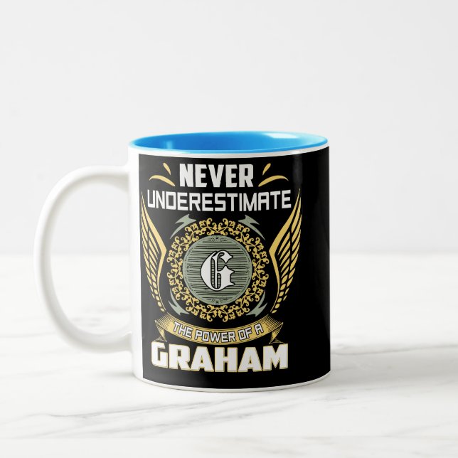 Never Underestimate The Power Of A Graham Two-Tone Coffee Mug (Left)