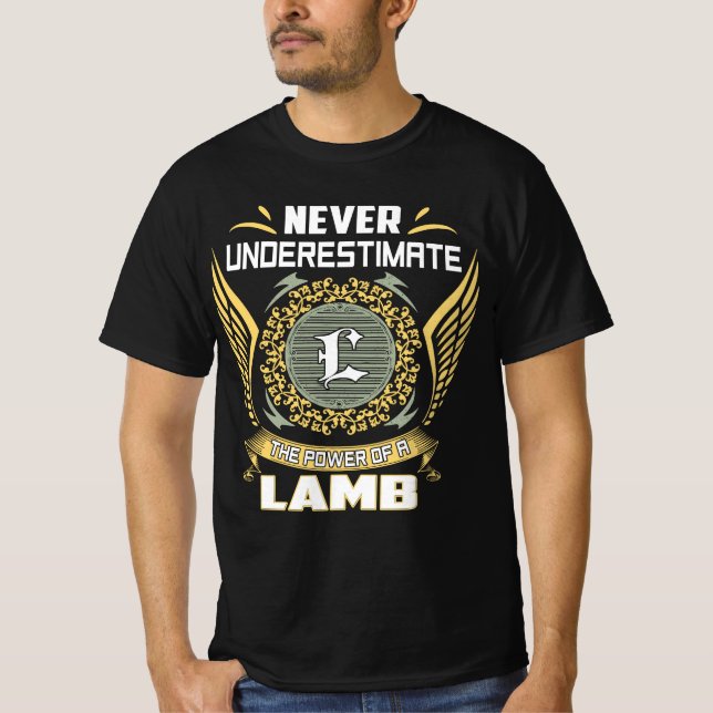 Never Underestimate The Power Of A Lamb T-Shirt (Front)