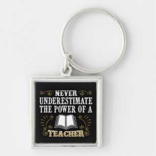 Never Underestimate The Power Of A Teacher Key Ring