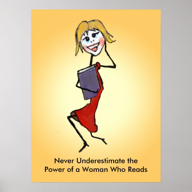 Never Underestimate the Power of a Woman Who Reads Poster (Front)