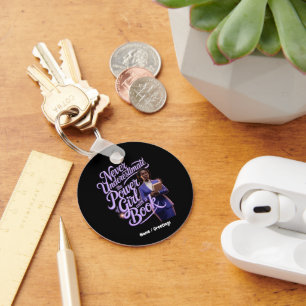 Never Underestimate the Power of Girl with a Book Key Ring