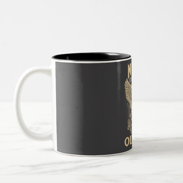 Never Underestimate The Power Of Outlaw Two-Tone Coffee Mug (Left)