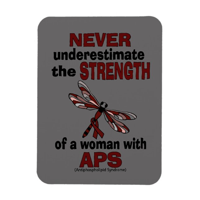 Never Underestimate...Woman/Dragonfly...APS Magnet (Vertical)