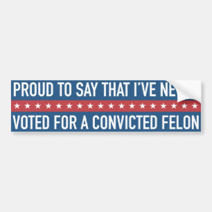 Never Voted For Trump Bumper Sticker