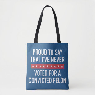 Never Voted For Trump Tote Bag