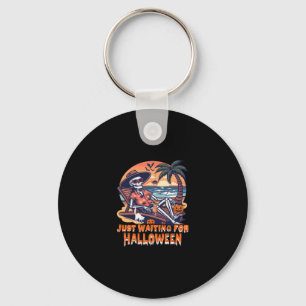 Never Waiting for Halloween Skeleton Key Ring