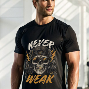 Never Weak Skull Gym T-Shirt   Savage Workout