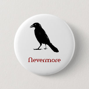 Nevermore 6 Cm Round Badge