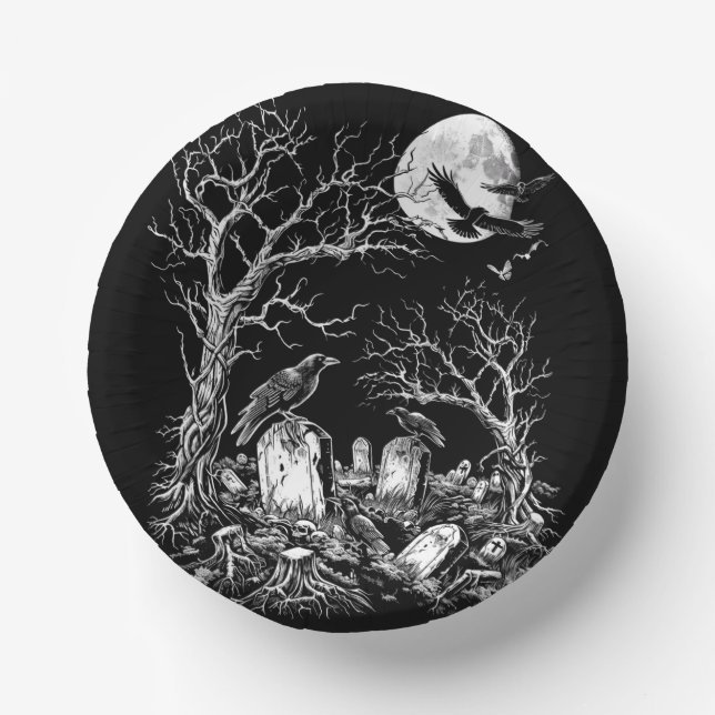 Nevermore Cemetery Paper Plate (Front)