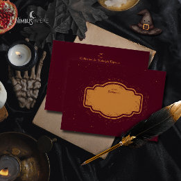Nevermore Damask | Luxury Gothic Burgundy Envelope