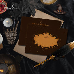 Nevermore Damask | Luxury Gothic Dark Brown Envelope