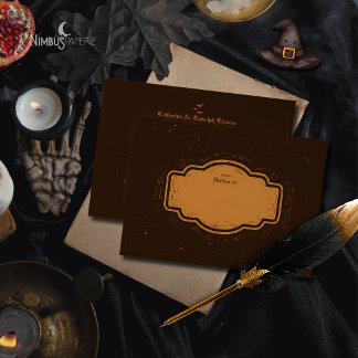 Nevermore Damask | Luxury Gothic Dark Brown Envelope