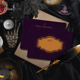 Nevermore Damask | Luxury Gothic Dark Plum Envelope