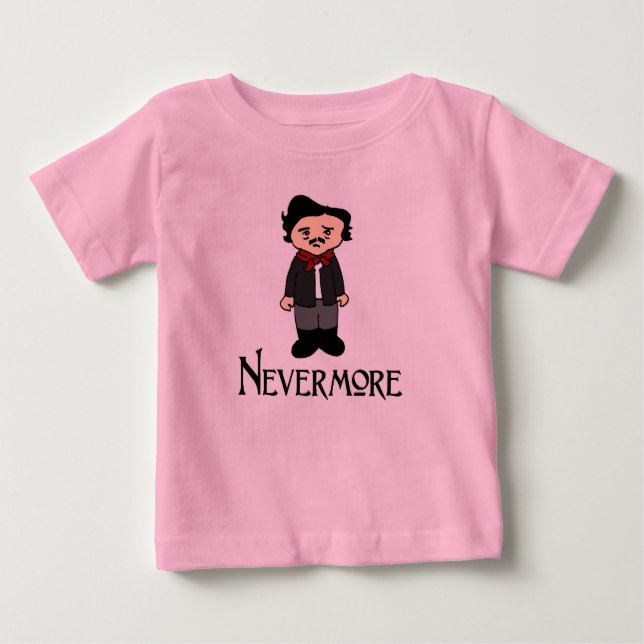 Nevermore Edgar Allan Poe The Raven baby shirt (Front)