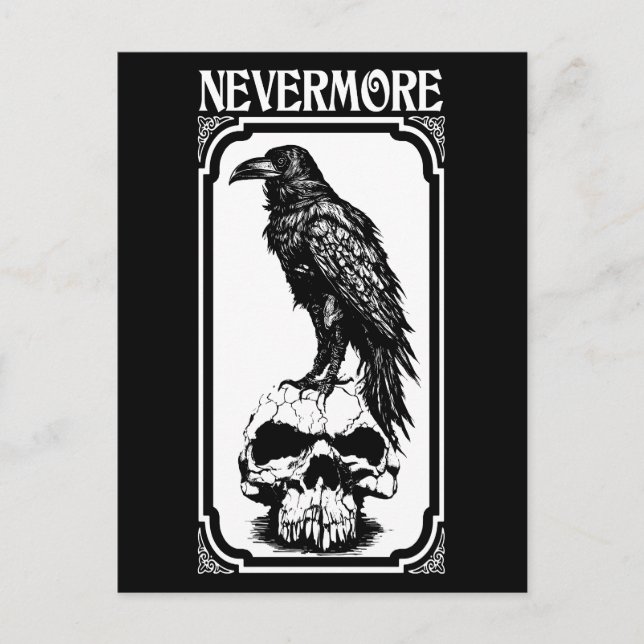 Nevermore | Edgar Allan Poe - The Raven Postcard (Front)