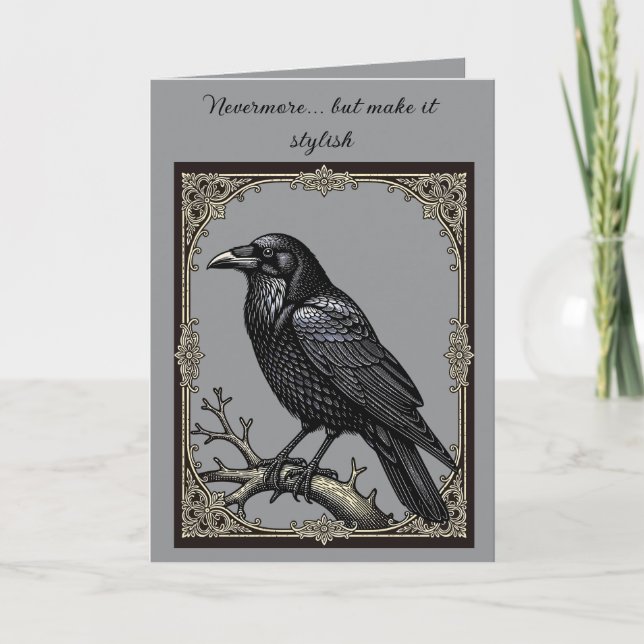 Nevermore Elegance The Watchful Raven Card (Front)