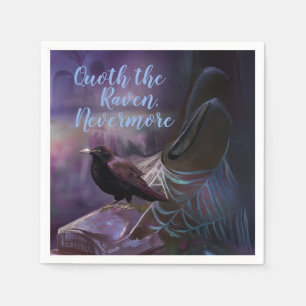 Nevermore, Raven Cemetery Napkins Halloween