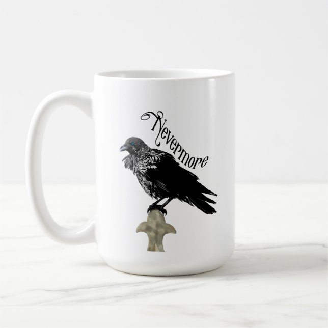Nevermore Raven Coffee Mug (Left)