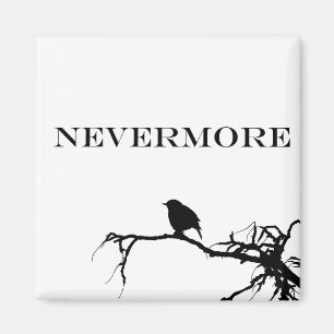 Nevermore Raven Edgar Allan Poe Design Magnet