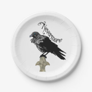 Nevermore Raven Paper Plate