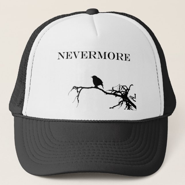 Nevermore Raven Poem Edgar Allan Poe Quote Trucker Hat (Front)