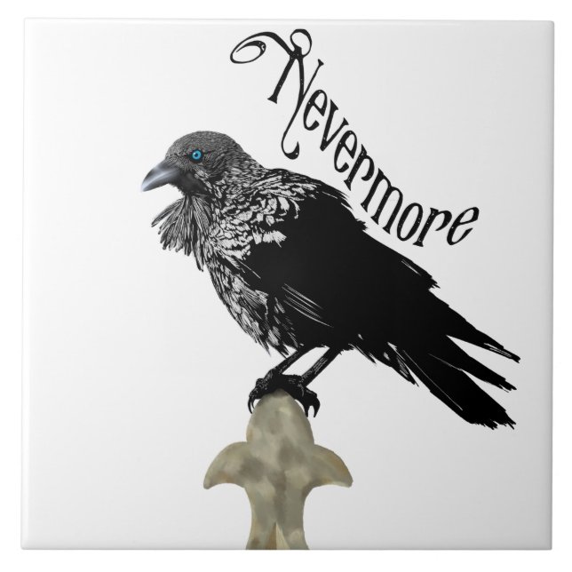 Nevermore Raven Tile (Front)