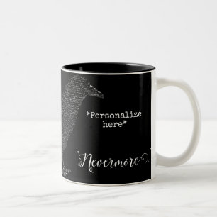 NEVERMORE the poem The Raven  Two-Tone Coffee Mug