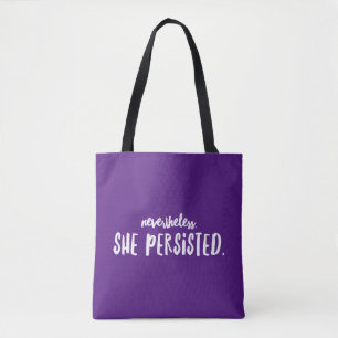 Nevertheless She Persisted All-Over-Print Tote Bag