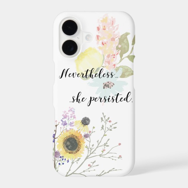 Nevertheless, she persisted Calligraphy Quote (Back)