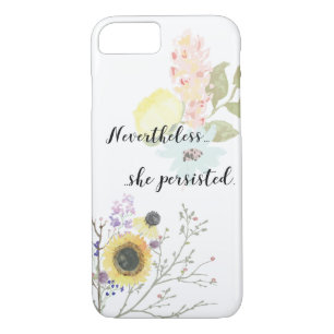 Nevertheless, she persisted Calligraphy Quote Case-Mate iPhone Case
