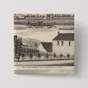 Nevis, Green residences, farms 15 Cm Square Badge