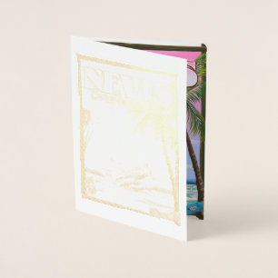 Nevis Holiday poster. Card
