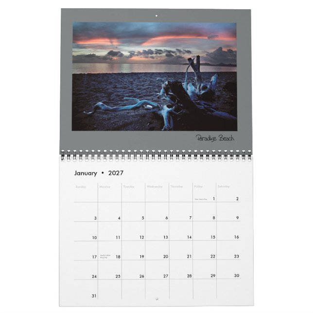 Nevis Island Caribbean Calendar (Jan 2027)