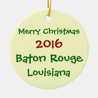 NEW 2016 BATON ROUGE LOUISIANA CHRISTMAS ORNAMENT