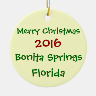 NEW 2016 BONITA SPRINGS FLORIDA CHRISTMAS ORNAMENT