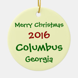 NEW 2016 COLUMBUS GEORGIA CHRISTMAS ORNAMENT