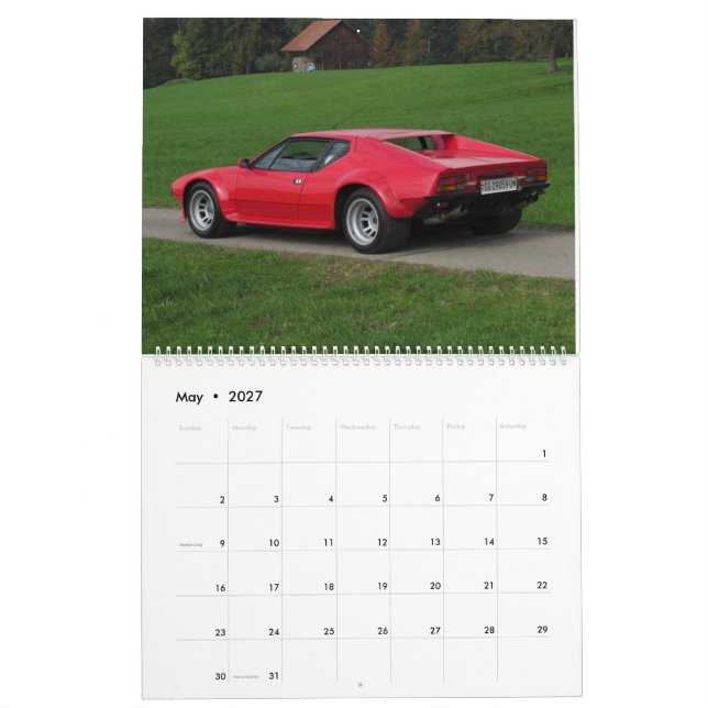 New 2016 De Tomaso Calendar (May 2027)