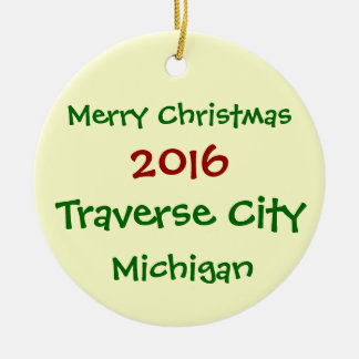 NEW 2016 TRAVERSE CITY MICHIGAN CHRISTMAS ORNAMENT