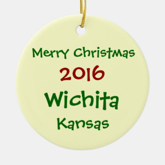 NEW 2016 WICHITA KANSAS MERRY CHRISTMAS ORNAMENT